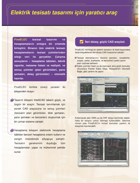 FineELEC Elektrik Tesisatı Hesap Ve Çizim Yazılımı
