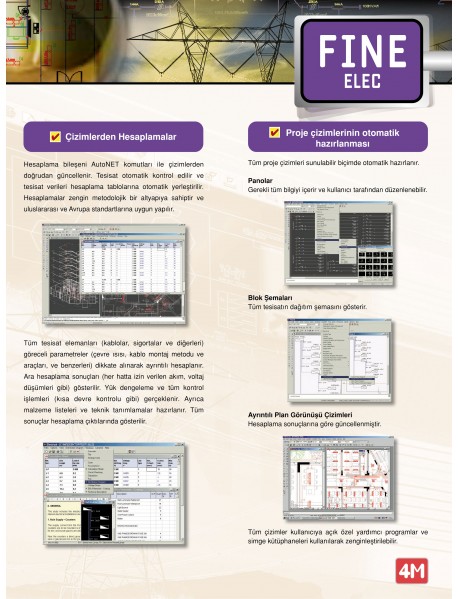 FineELEC Elektrik Tesisatı Hesap Ve Çizim Yazılımı